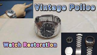 Police Watch Full Restoration | Vintage Watch⌚|  | Watch Restoration | Mens Watch | Vintage Restore