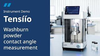 Washburn powder contact angle measurement | Tensíío Instrument Demo