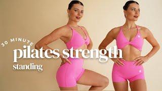 30 MIN STANDING PILATES STRENGTH WORKOUT FOR FAT LOSS & MUSCLE MASS GAIN- Cortisol Friendly Workout