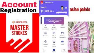 Asian paints master stroke registration account