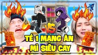 Minecraft nhưng Parkour Té 1 Mạng Sẽ Ăn Mì Cay | Siro Khóc Thét Vì Noob Ruby Không Ăn Được Ớt