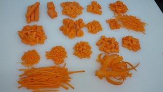 Types Of Vegetable Cuts | Basic Carrot Cuts #knife #knifeskills