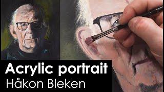 Håkon Bleken – Acrylic portrait painting