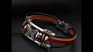 leather bracelets & bangles butterfly design ( Кожаные браслеты и браслеты )