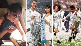 Cristiano Ronaldo's fiancée Georgina with sister and CR7 JR before and after Cup UEFA