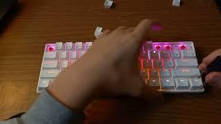 How to remove keycaps from a Mechanical Keyboard (Rk61) #short #mechanicalkeyboard #redswitch #rk61