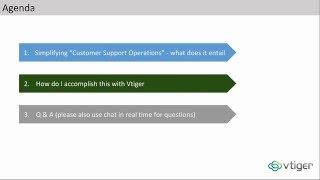 Vtiger Helpdesk Webinar Series (Part 1) - Simplifying Customer Support with Vtiger