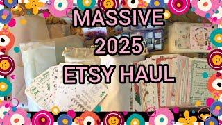 2025 YEARLY ETSY HAUL - HAPPYMAIL GALORE  #happymail #cashstuffing