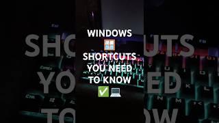 windows 🪟 shortcuts you need to know #pcshortcuts #computertips #pctips #itcontents  #Techtutorials