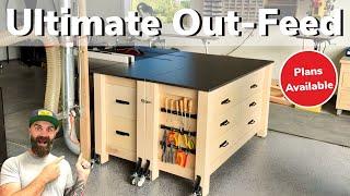 Best Small Shop Workbench || Small Shop Table Saw Out-Feed Table