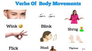 Body movements vocabulary | Verbs of body movements | English Vocabulary for beginners