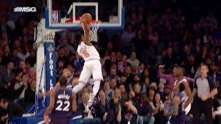 Dennis Smith Jr. CRAZY HIGH DUNK Shocked The Entire Crowd | Knicks vs Wolves - February 22, 2019