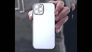 Чехол для iPhone 11 Pro Max в стиле Айфон 12 Про Макс/ Прозрачный бампер с защитой камеры на Apple