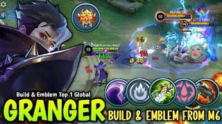 GRANGER GOLD LANE BEST 1 SHOT BUILD & EMBLEM FROM M6 NEW META - BUILD TOP 1 GLOBAL GRANGER