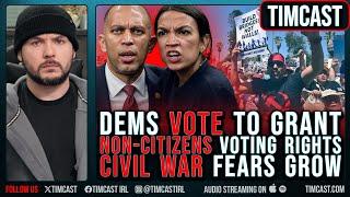 Democrats VOTE To Grant NON-CITIZENS Voting Rights, CIVIL WAR Fears Grow ft. Rudyard Lynch