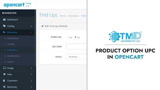OpenCart Product Option UPC