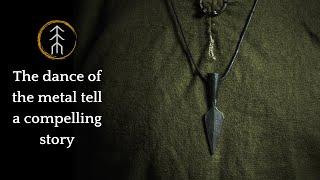 Forging a Viking Spear Pendant | Norse Mythology in Metal (Silent Blacksmithing)