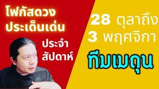 “โฟกัสดวงราศีเมถุน: ประเด็นเด่นประจำสัปดาห์นี้” 28 ตุลา - 3 พฤศจิกา by ณัฐ นรรัตน์