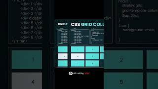 Grid Column & Grid Row in CSS HTML#mrcodding #shorts