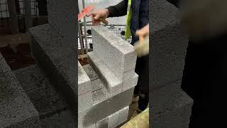 Construction Workers Show How to Use Simple Tools to Cut Bricks
