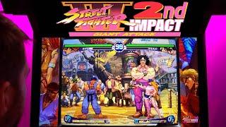 Street Fighter III: 2nd Impact Arcade Cabinet MAME Gameplay w/ Hypermarquee