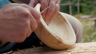 Hand Carving Spoon and Bowl - Our Cabin Needs Utensils