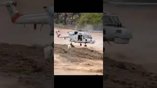 Helicopter Pilot Saved a man from a flood.