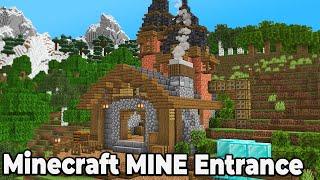 How to Build a Starter Mountain Mine Entrance in Minecraft 1.18 Survival Tutorial