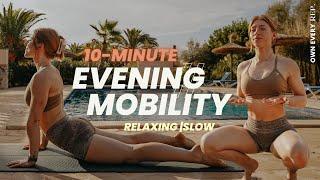 10 Min. Slow Bedtime Mobility Routine | No Talking | Evening Stretch | Follow Along | No Equipment