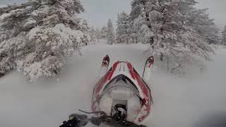 2017 Yamaha Sidewinder Turbo 250hp in deep powder.