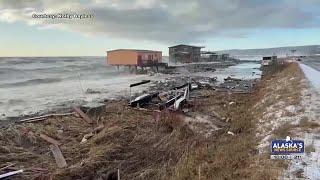 Homer Spit Road closed, outbound lane eroded