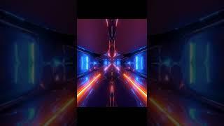 Infinity Corridor  | Futuristic Neon Abstract - FLYING THROUGH TUNNEL