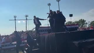 Secret Service Toss Trump Shoe Off Stage During Rally Shooting