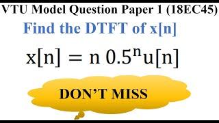 Q8.c Find the DTFT of a sequence | Part 1