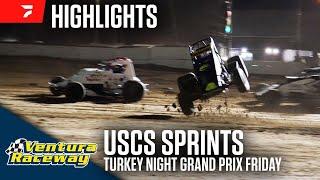 Turkey Night GP Opener | USCS Non-Wing Sprints at Ventura Raceway 11/29/24 | Highlights