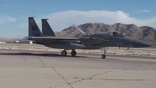 Aviation Nation 2011 - F-15 and F-16 Air to Air demo. With FLARES!!