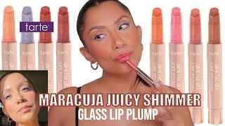 *new viral* TARTE MARACUJA JUICY SHIMMER GLASS LIP PLUMP + NATURAL LIGHTING SWATCHES| MagdalineJanet