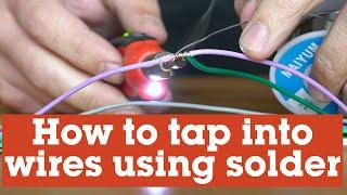 How to tap into a wire using solder | Crutchfield