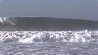 Pro Surfers take on Hurricane Marie in Newport Beach (8/27/14)