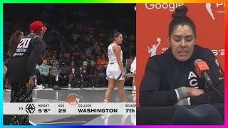 Kelsey Plum Reacts To Spike Lee Yelling At Her Courtside During WNBA Playoffs Game...