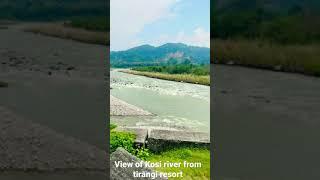 View of Kosi river from resort in jim nagar