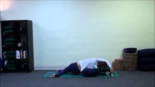 Visuals for 60-minute restorative yoga for the heart
