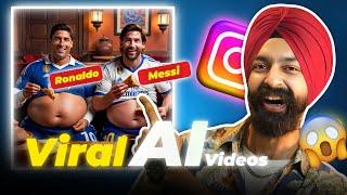 Trending Ronaldo and Messi Ai Video  2 ai Tools  Free Prompts Download  #ai #ronaldo #messi