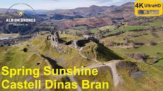 Castell Dinas Bran, Spring Sunshine, Llangollen - DJI AIR3 / DJI AVATA2 4K 60fps UHD