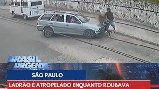 Ladrão é atropelado enquanto tentava roubar vítima | Brasil Urgente