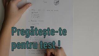 Cum sa te pregatesti pentru un test