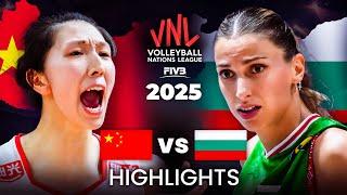  CHINA vs BULGARIA  | HIGHLIGHTS | Women's VNL 2025