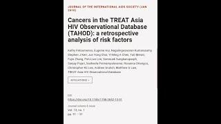 Cancers in the TREAT Asia HIV Observational Database (TAHOD): a retrospective analysi... | RTCL.TV