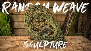 Open weave sculpture tutorial | Random weave sculpture diy | willow basket weaving for beginners