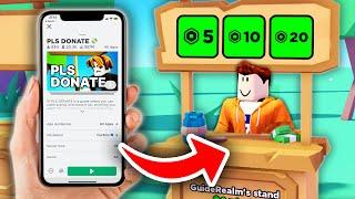 How To Play Pls Donate In Roblox Mobile - Full Guide